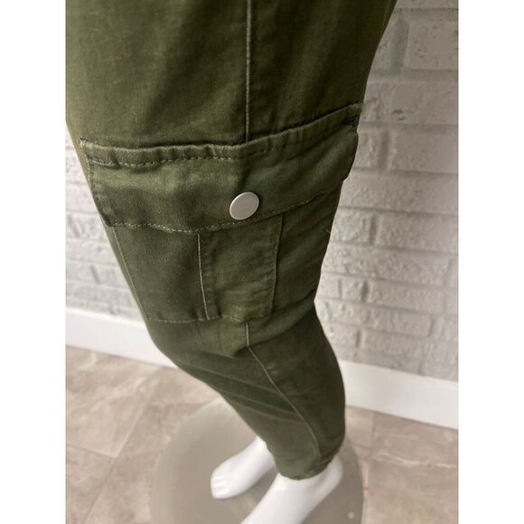 V.I.P. Jeans Women Green Cargo Jogger Pant Size 13 /14 - Picture 6 of 11